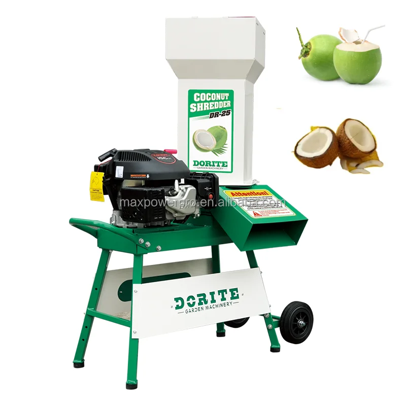 High Quality Industrial 10 Inch 3600RPM Coconut Processing Machine with 6.5HP Coconut Grinder Crusher for Commercial Coconut Pro