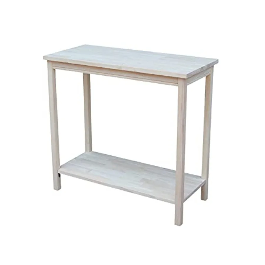 

Portman Accent Table Solid Real Wood Sturdy Parawood DIY Paint/Stain Ready Unfinished