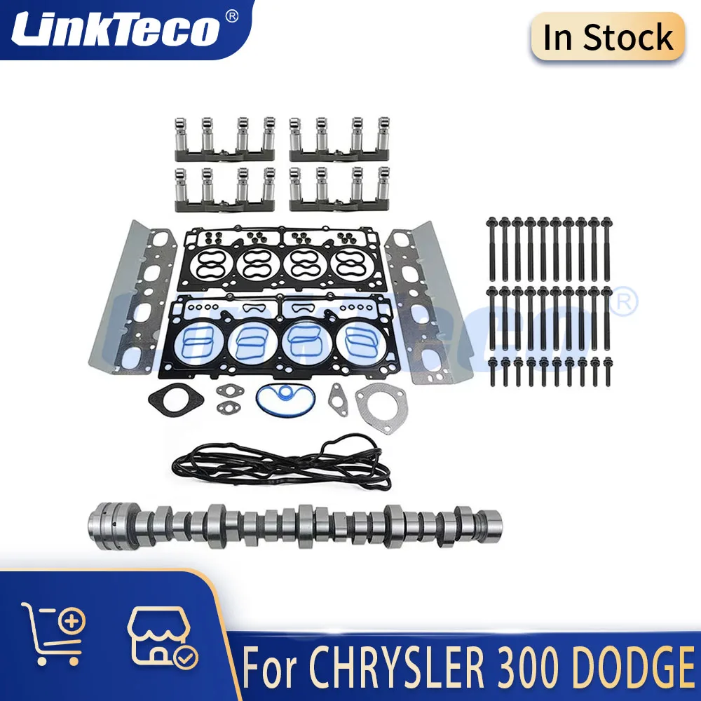 MDS Engine Full Gasket Set Camshaft Valve Lifter & Bolt Kit 5.7 L Hemi V8 09-16 For CHRYSLER 300 DODGE JEEP GRAND CHEROKEE RAM