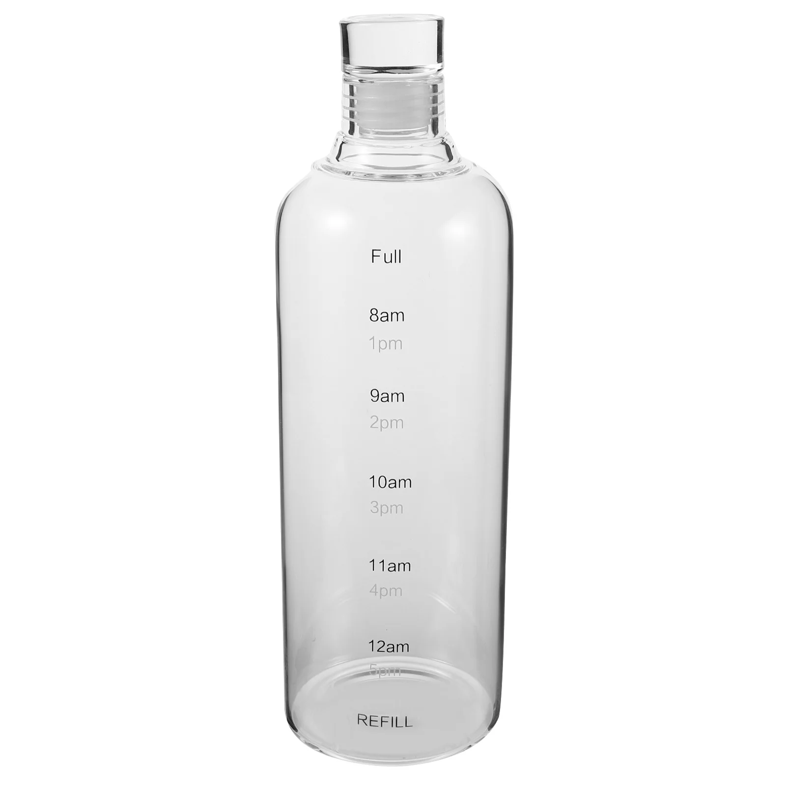 

Clear Glass Water Bottle Motivational Time Marker Large Capacity Portable Flask Reusable Hydration Bottle 1000ml