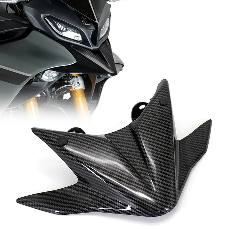 Beak Nose Cone Extension Cover Extra Carbon Fiber Texture Front Wheel Fender For Yamaha Tracer 9 TRACER 900 GT 2021-