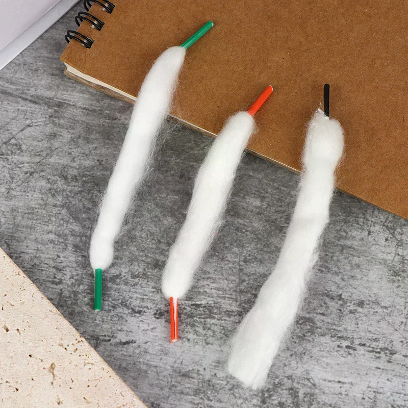 20Pcs Shoelace/Thread Cotton Dimeter 2.5mm Long Lasting Wicking Material Thread L120mm Black, Green, Orange