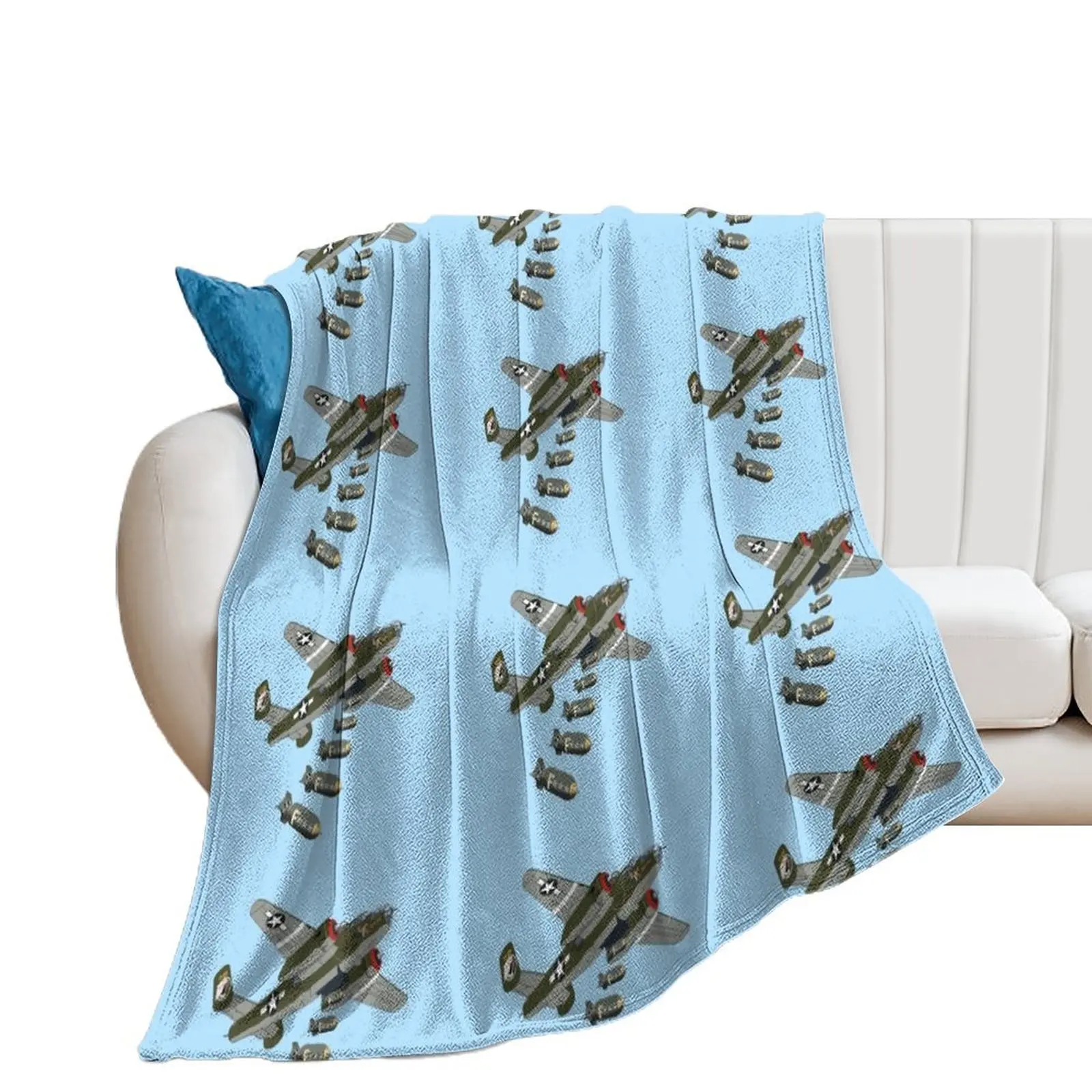 B-25 Mitchell Throw Blanket Shaggy Blankets For Baby Sofa Quilt for sofa Blankets