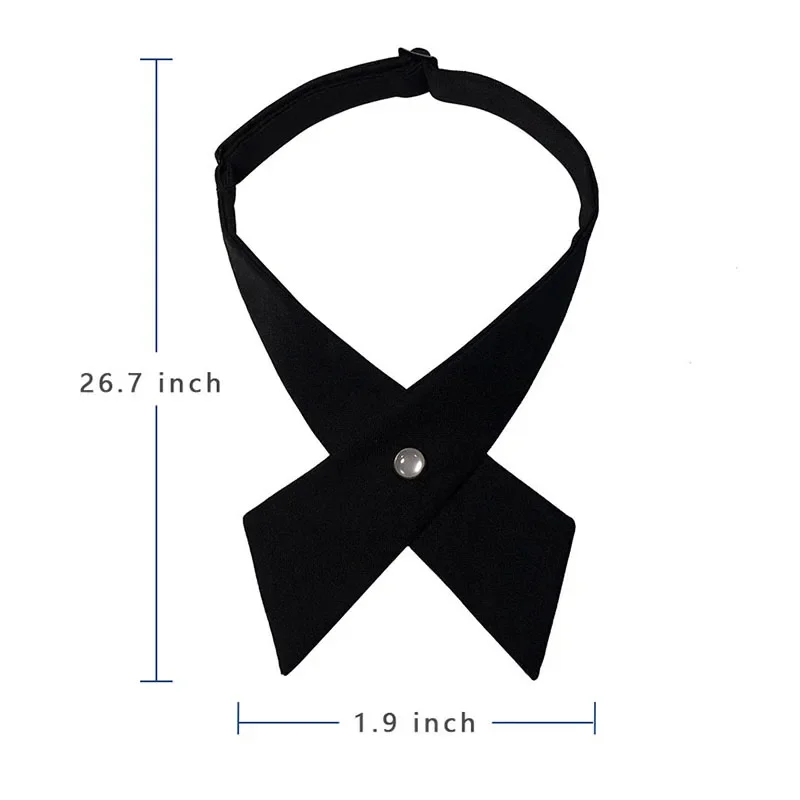 Adjustable Cross Bow Ties for Men Women Fashion Crisscross Bow Tie Detachable Collar JK Apparel Accessories