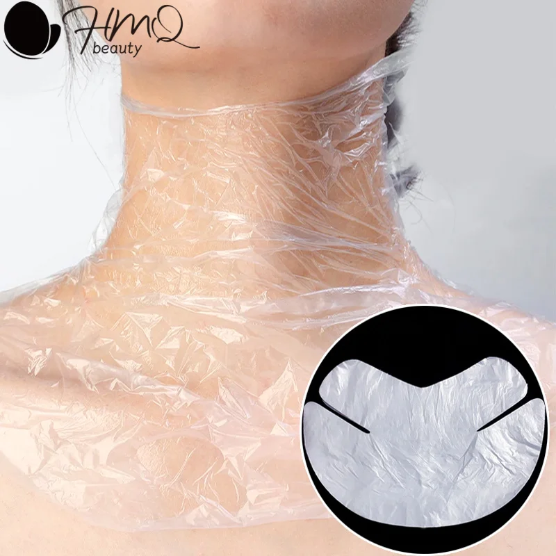 

Plastic Film Neck Masks Wrap Disposable Transparent DIY Neck Stickers Paper Ultra Thin Beauty Skin Care Tool Kits