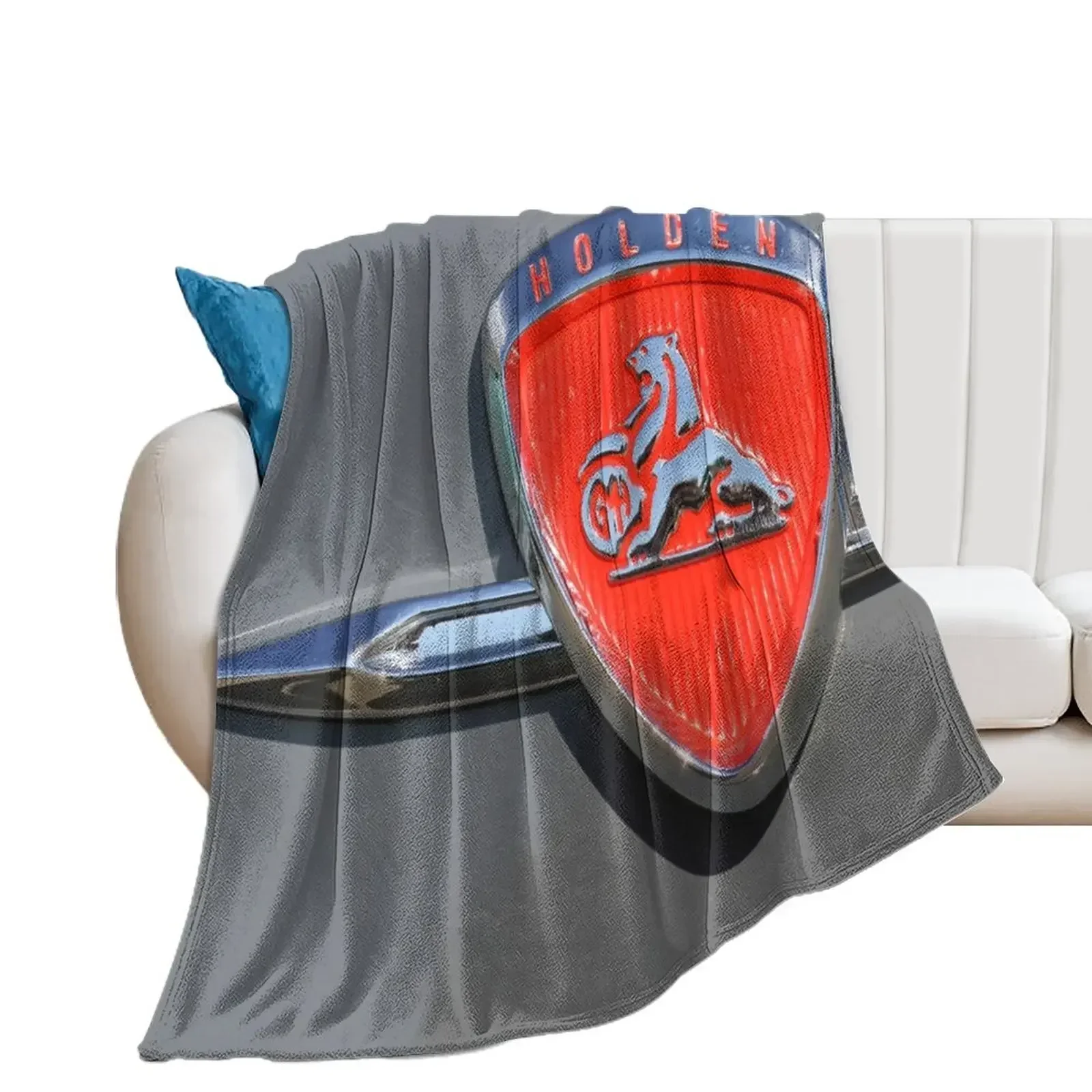 FC Holden Badge Graphic Shirt Throw Blanket Decoratives Soft Beds Hairys Softest Blankets