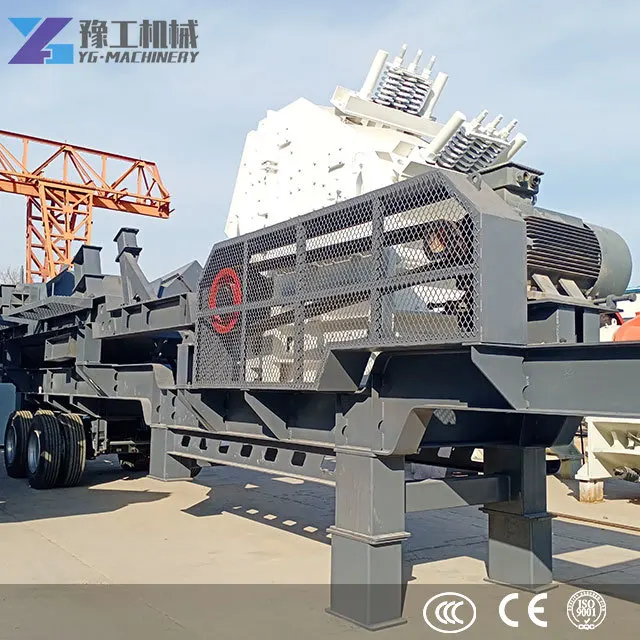 YG Hot Sale Mobile Stone Impact Crusher Machine Price for Limestone Dolomite Basalt