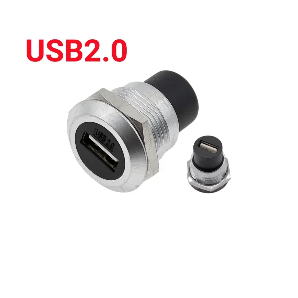 1Pcs Metall Runde Buchse Modul D Typ RJ45 Gerade Durch Netzwerk USB 2,0 USB 3,0 Stecker Panel Montage HDMI CAT6