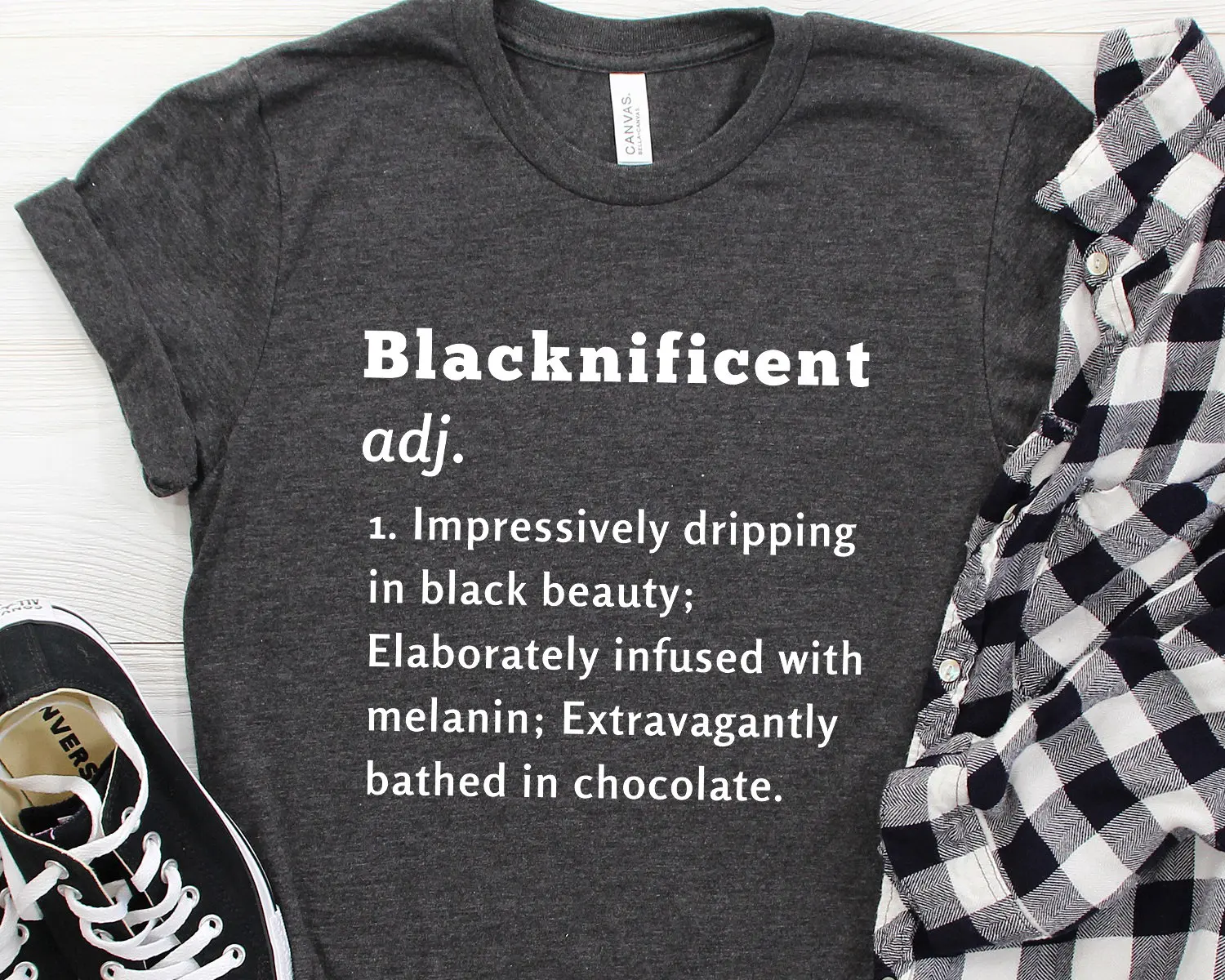 Blacknificent Melanin T Shirt Black History Lives Matter Made with Pride