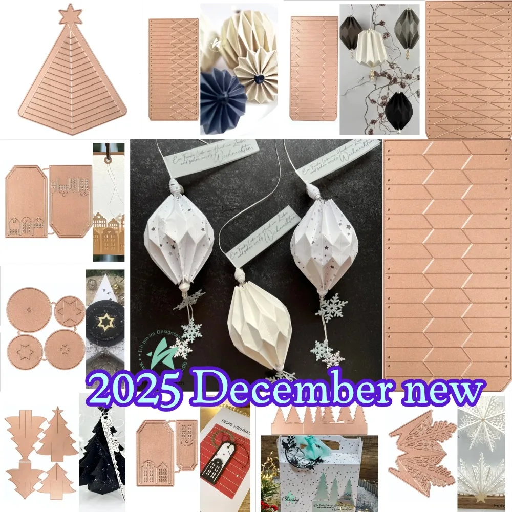 

Christmas Tree Stamps 2025 New Metal Cutting Dies For Scrapbook Diary Decoration Embossing Template Diy Greeting Card Handmade