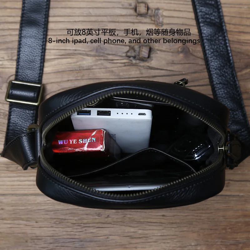 NZPJ Echtes Leder Herren Umhängetasche Lässige Umhängetasche Natürliches Rindsleder Vertikale Herrentasche Trend Tablet Computertasche – Detail 14
