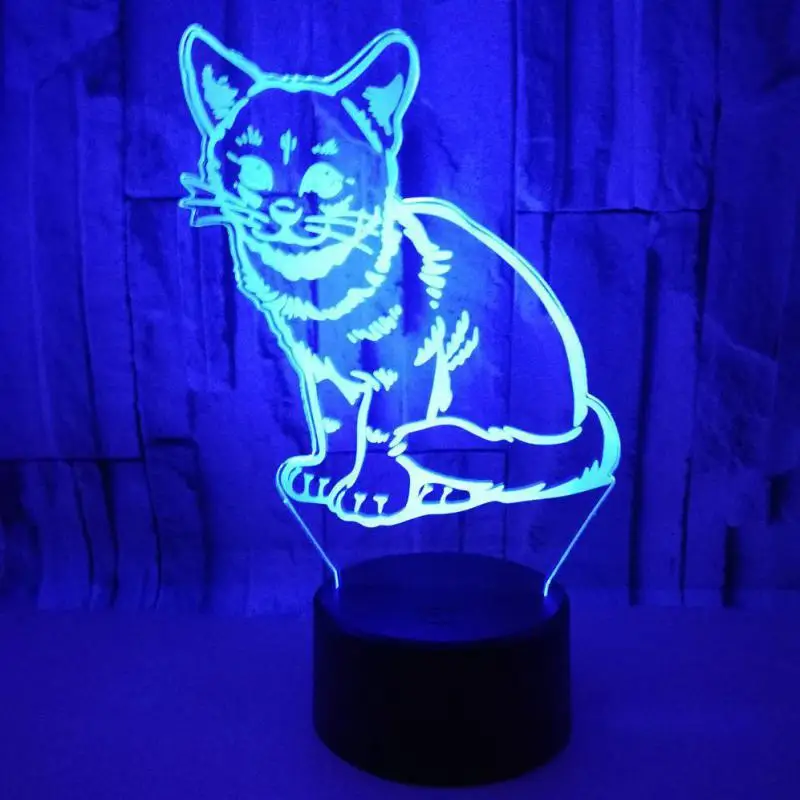 

Креативный подарок, 3d ночник, красочная Usb визуальная Настольная 3d лампа, милые Мультяшные детские игрушки, украшение 3d ночник