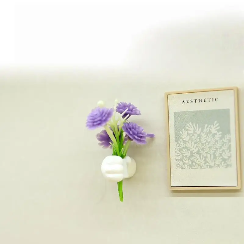 Maison de poupée Miniature, modèle de fleur à main, accessoires de décoration muraux suspendus, jouets de jeu pour enfants, 2 pièces