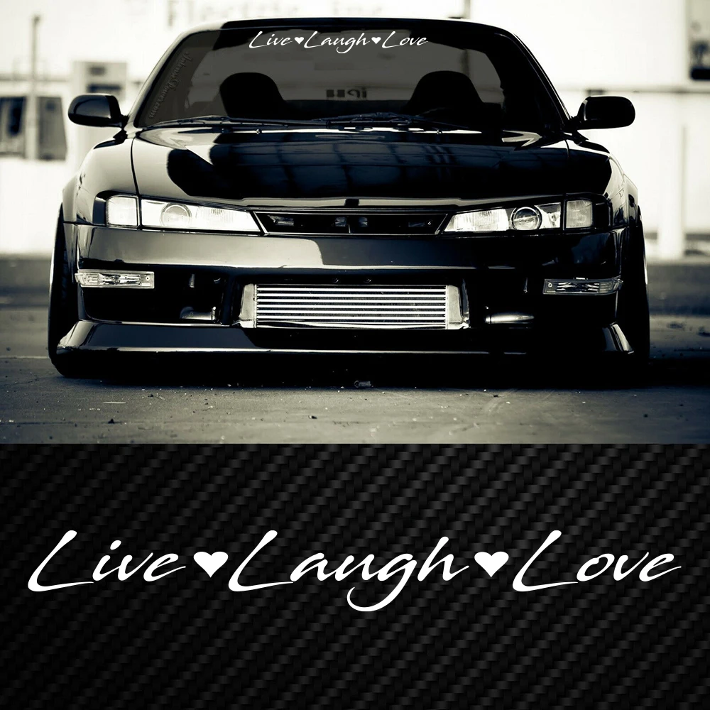 Live Laugh Love Heart Car Sticker Decal for Hood Bonnet Windshield Windscreen Bumper Decor