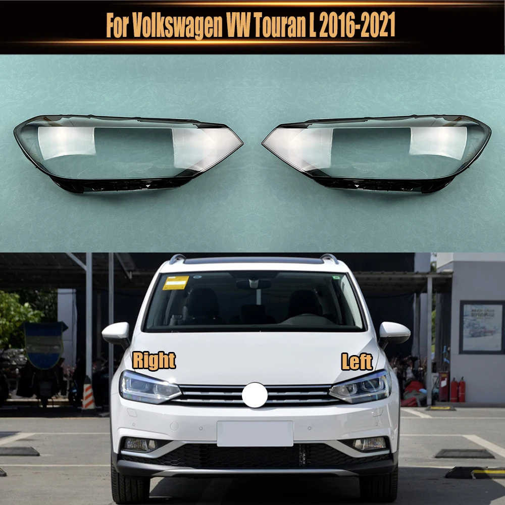 

For Volkswagen VW Touran L 2016~2021 Front Headlamp Cover Transparent Lampshade Headlight Shell Lamp Shade Plexiglass