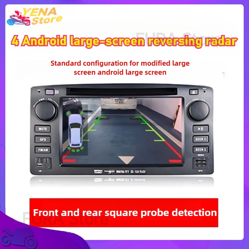 

4 Explore Android car LED parking sensor, car reversing backup parking radar monitoring detector system
