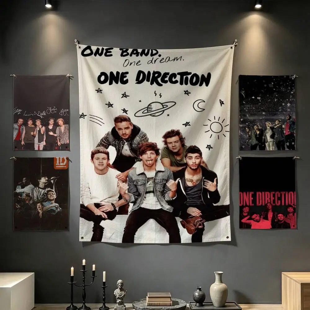 O-One D-Direction 1D Band Tapestry Tropical Ocean Wall Hanging for Bedroom Living Room Dorm Home Decor
