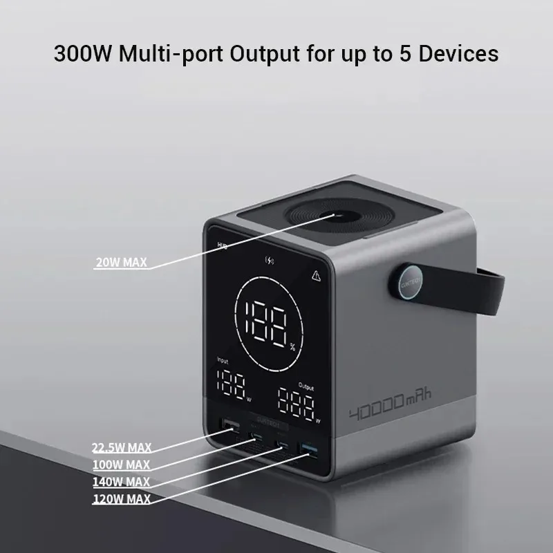 

Power Bank 40000mAh P01CT 300W Output 140W 2-Way USB C Fast Charging For CUKTECH Macbook Pro iPhone 14 ZMI Outdoor