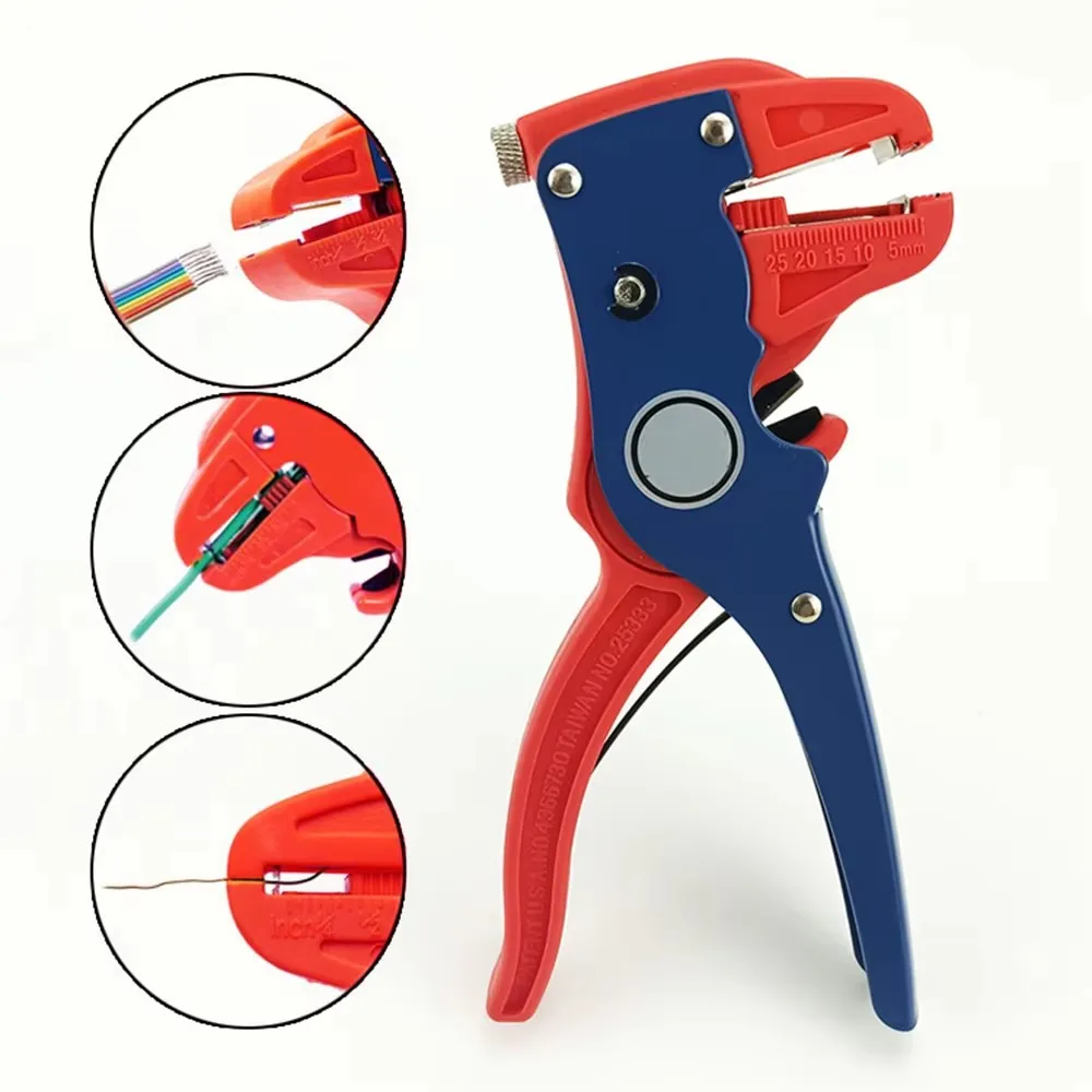 Automatic Wire Stripper and Cutter, Professional 2 in 1 Adjustable Electrical Cable Wire Stripping Tool&Eagle Nose Pliers