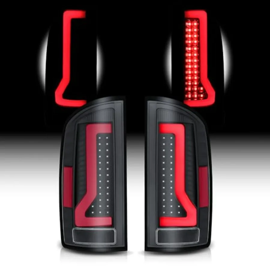 

Светодиодные задние фонари в сборе, совместимые с 2002, 2003, 2004, 2005, 2006, Dodge Ram 1500 2500 3500 PickUp, Clear Lens Milky Red Inner Co