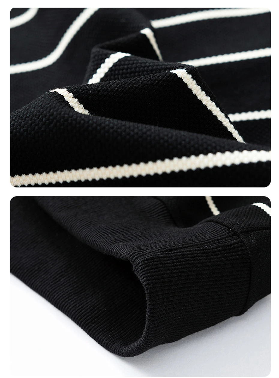 Striped Sweatshirt Men 8XL Plus Size Sweatshirt Spring Autumn Striped Pullover Fashion Casual Sweatshirts Male Big Size 8XL