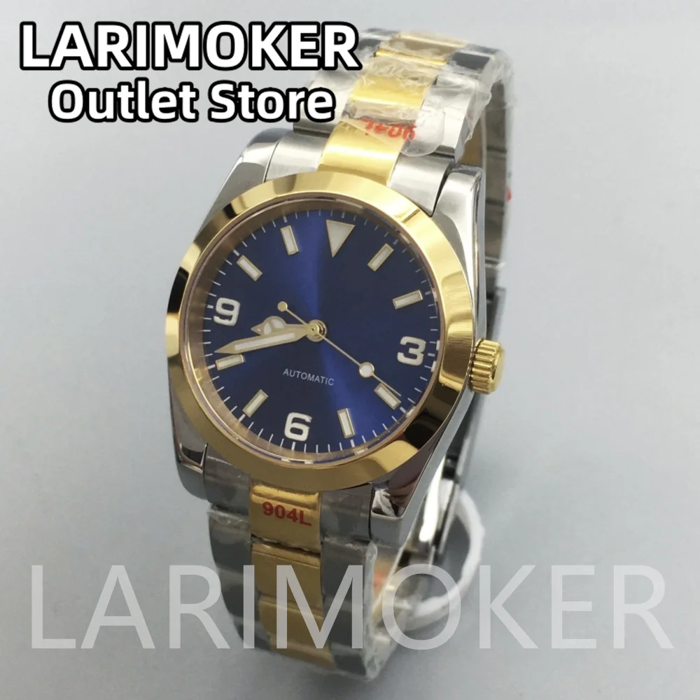 

LARIMOKER 36mm/39mm Men's Mechanical Watch NH35 PT5000 Movement Sapphire glass gold steel two-tone gold waterproof watch