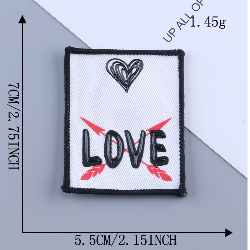 New Fashion Pattern Pulling and Offset Printing Clothing Printing Label Handsewn DIY 3D Fabric Label