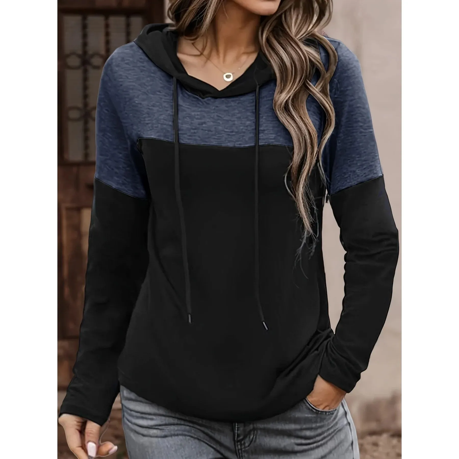 هوديز نسائية مطبوعة بتصميم مرقع، سترات طويلة غير رسمية لموسم ربيع 2025، مواد أخرى 00%، ملابس نسائية عصرية