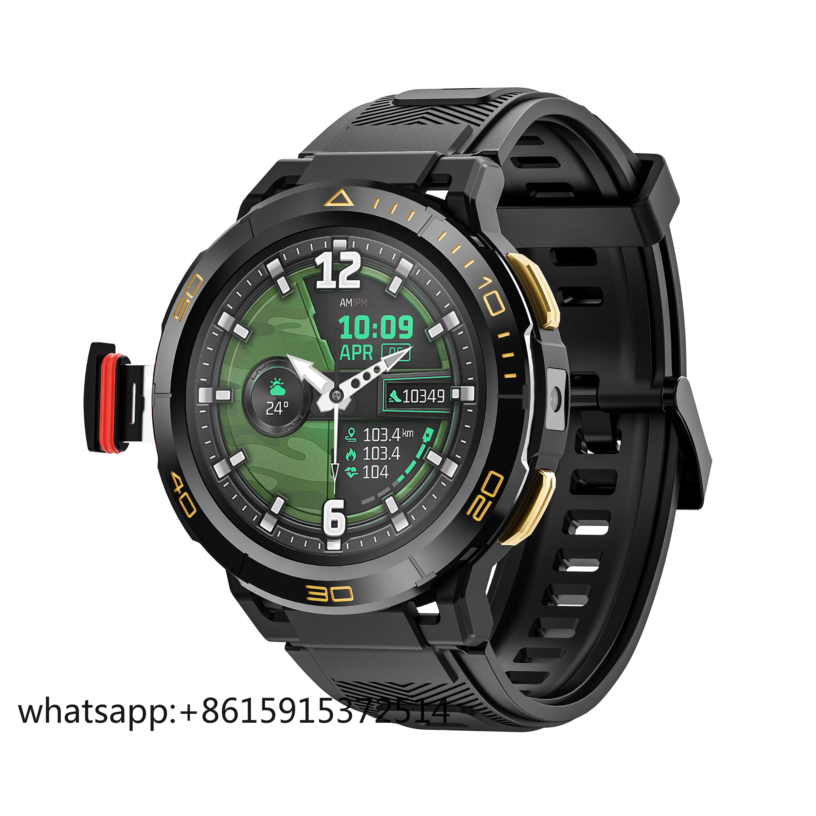 Jam Tangan TLCRETE 4G Memori 4 + 64G Baterai Besar 800MAh 1ATM Kartu Plug-In Kasar Tahan Air Netcom Penuh Jam Tangan Pintar GPS Pria Wanita