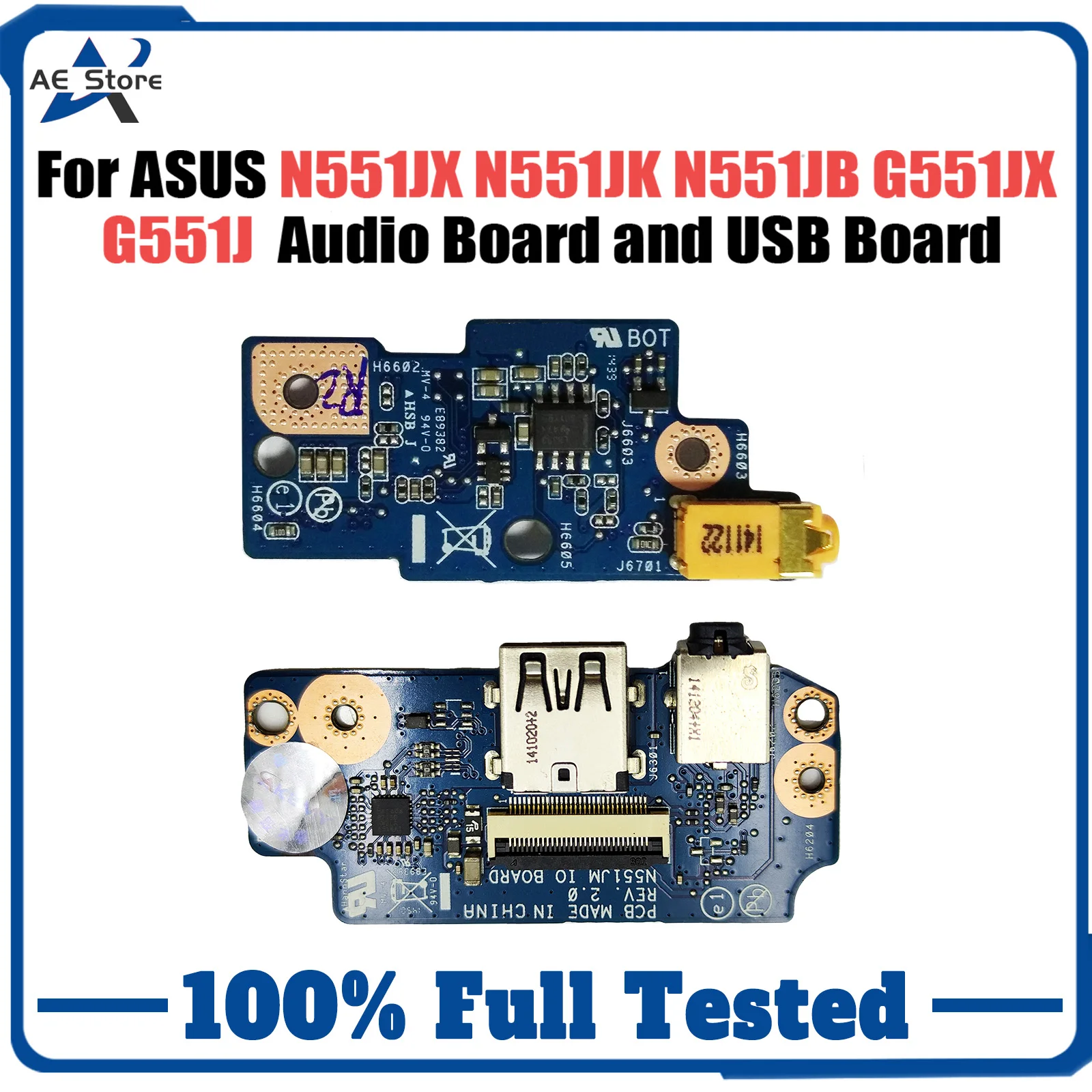 

N551J For ASUS N551JX N551JK N551JB G551JX G551J G551JK Woofer Audio board and USB Board Audio Fast Ship