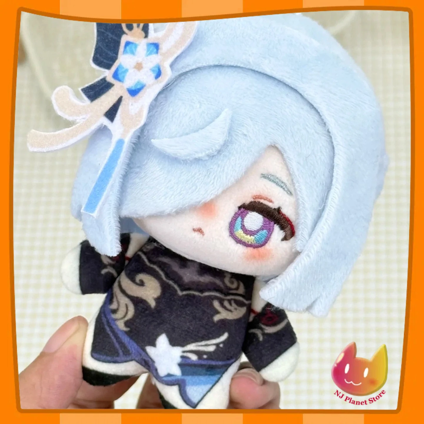 

10cm Mini Doll Keychain Genshin Impact Shen He Anime Game Doll Plush Doll Starfish Body Pendant Cosplay Anime Keychain Toy Xmas