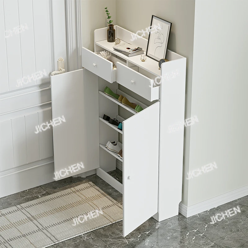 

Полка для обуви, простой бытовой шкаф для обуви небольшого размера, простой современный шкаф для прихожей e****mical, узкая дверная полка, экономия места