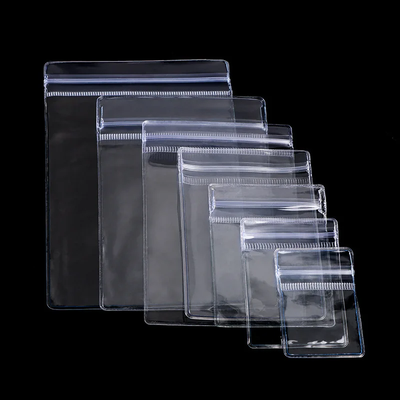 10pcs PVC Thicken Jewelry Package Bags  Transparent Anti-Oxidation Organizer Display Packaging Storage Self Sealing Pouches