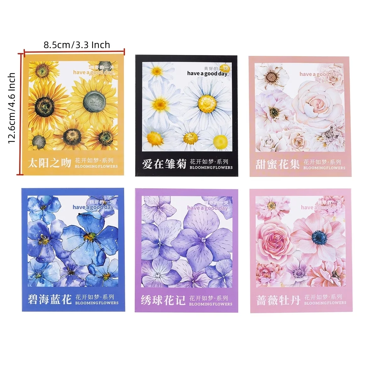 50 Stück pro Packung: Niedliche und frische Pflanzen- und Blumenlandschafts-Collage PET-Aufkleber-Set, Scrapbooking-Zubehör, wasserähnliche Aufkleber