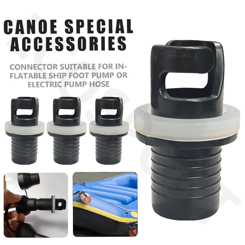 2 Pack Screw Type HR Valve Adapter Air Valve Connector for Foot Pump Hoses Kayak and Stand Up Paddleboard Valve Adapter