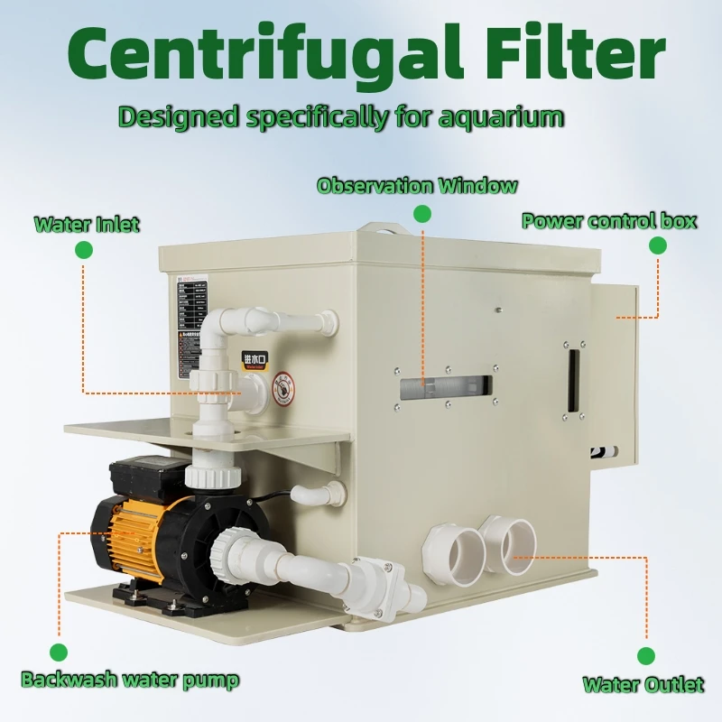 Fish Pond Filter System Bottom Filter Fish tank Automatic Large Saltwater Aquarium Filter