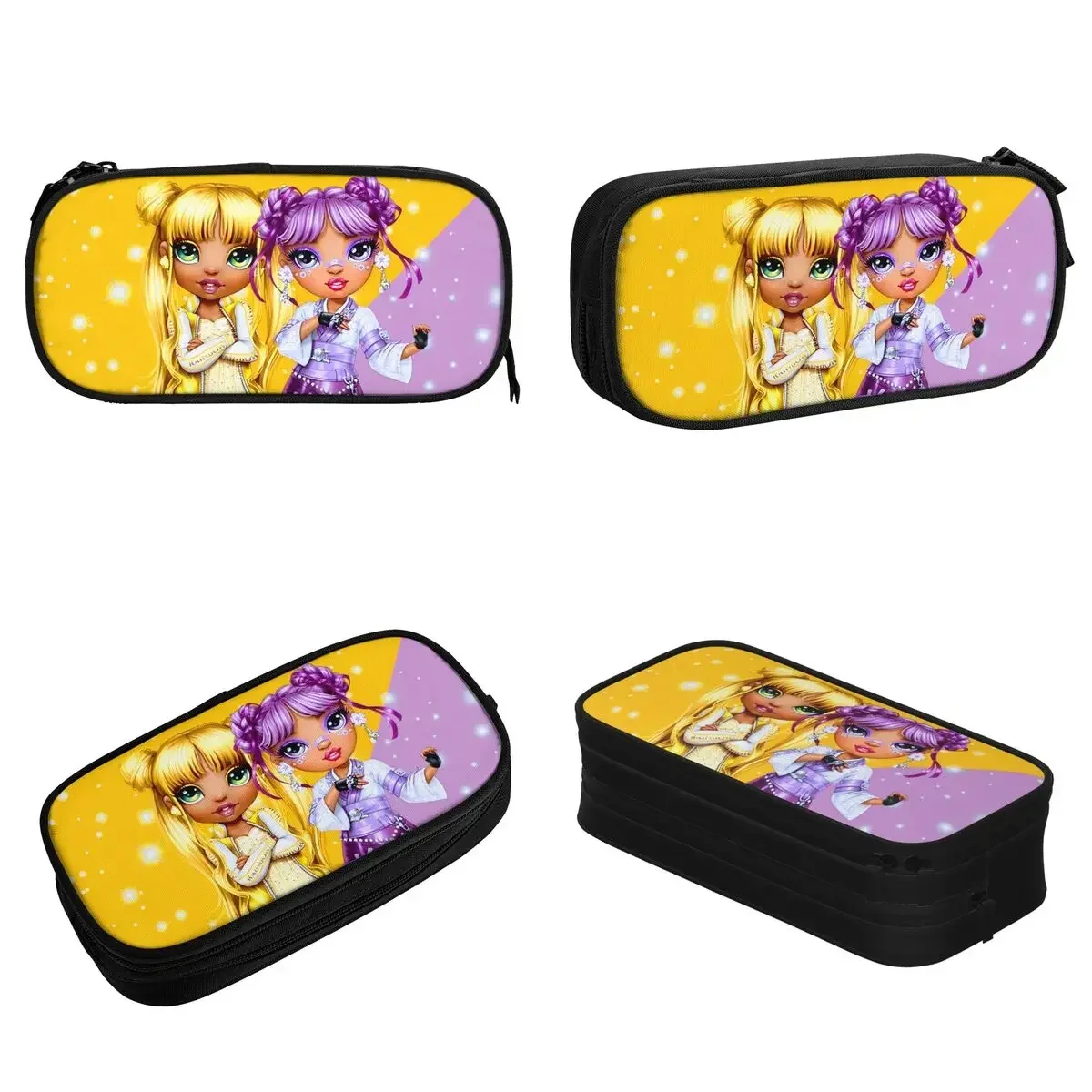 

Rainbow High Sunny And Lila Pencil Cases Doll Cartoon Pen Bags Kids Large Storage Students School Gift Pencilcases
