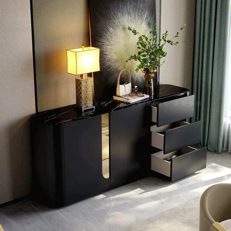 Home Storage Decorative Cabinets High-end Door Chest Of Drawers Cabinet Furniture Light Luxury Marble Dining Side Living Room