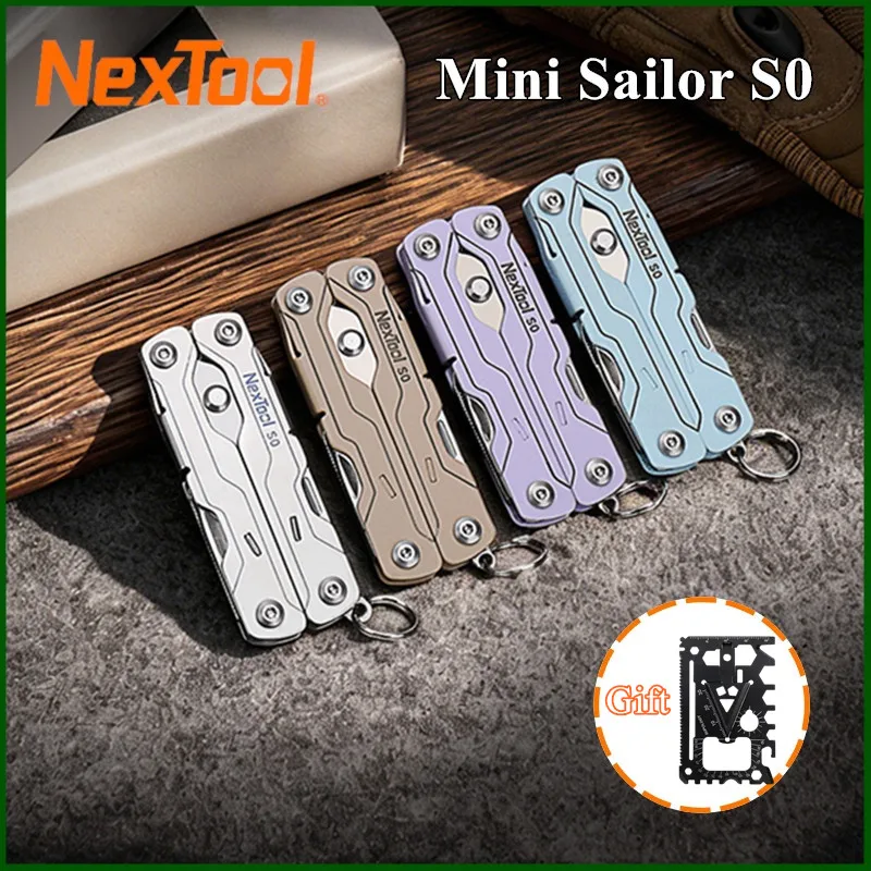 

NexTool 8 In 1 Micro Multitools S0 Mini Sailor Scissors Mini Pocket Multitool EDC Folding Hand Tools Camping Survival Multitool