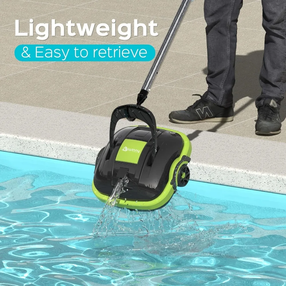 Nettoyeur de piscine robotique sans fil, aspirateur de piscine automatique avec aspiration injuste, moteur touristique, auto-stationnement