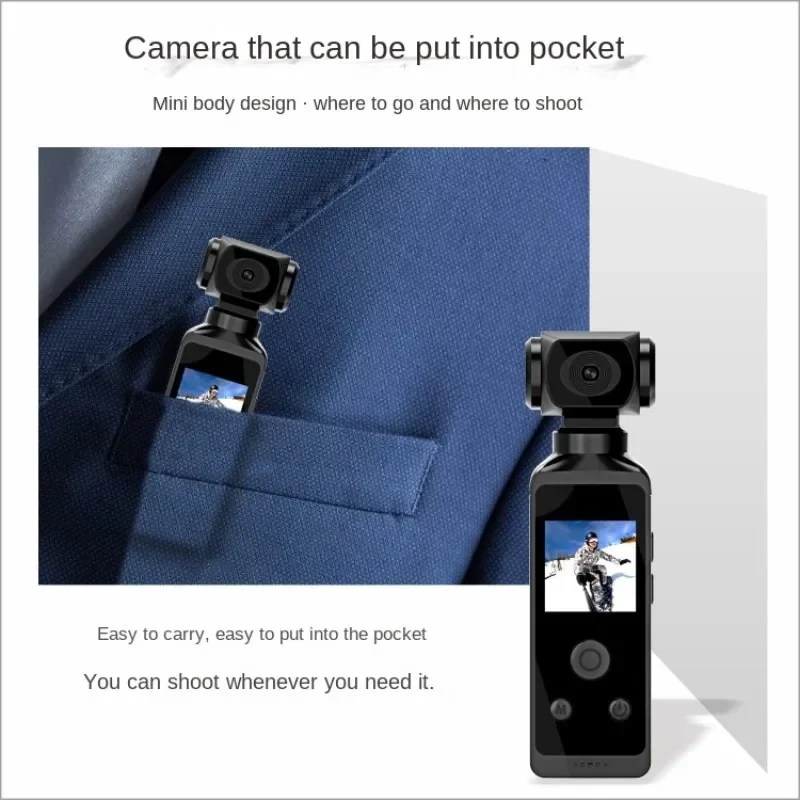Карманная экшн-камера 4K Ultra HD Wi-Fi 270. °   Вращающаяся мини-спортивная видеокамера, водонепроницаемый чехол, дорожный рекордер для водителя велосипеда