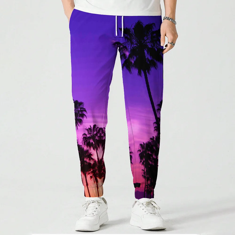 

New Unisex Coconut Tree 3D Print Causal Clothing Fashion Men Women Hip Hop Pants Plus Size S-7XL Trouser Jogger Men S-7XL