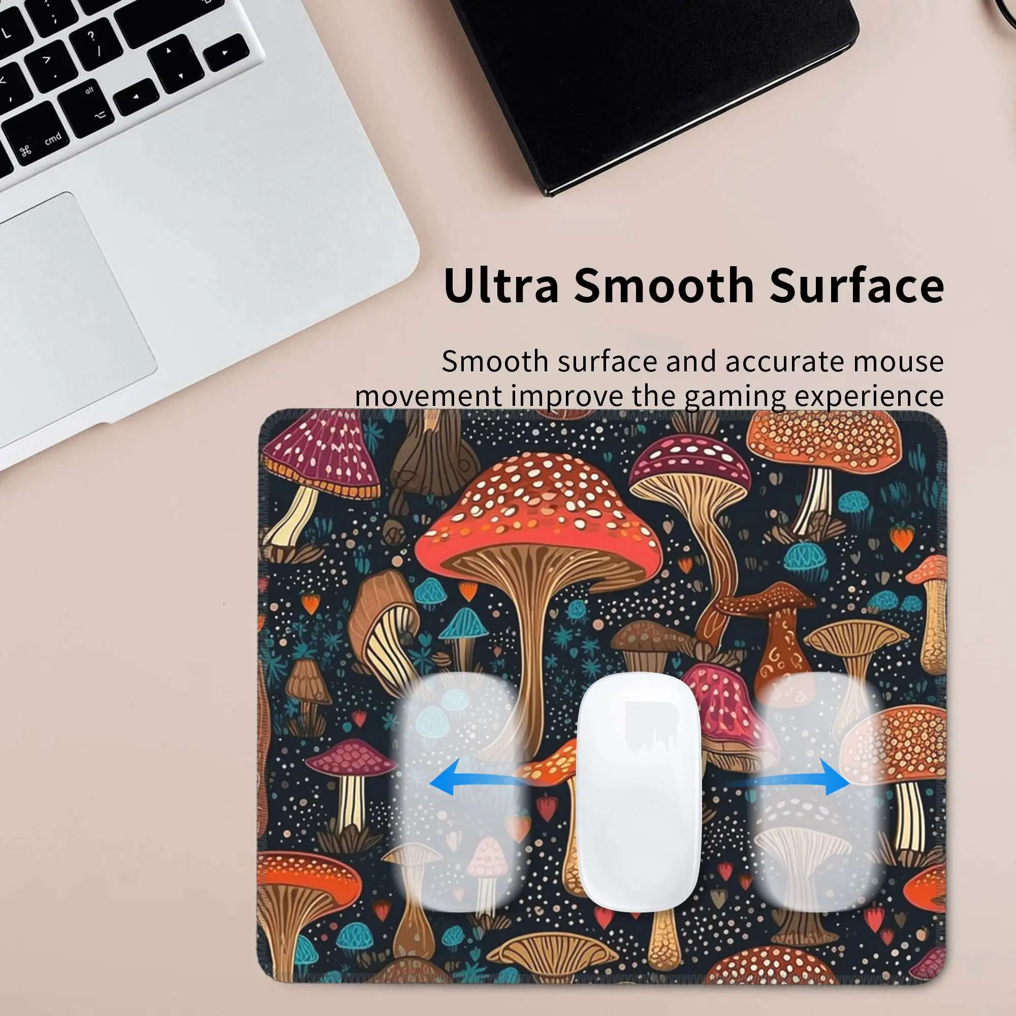 Psychedelic Magic Mushrooms Lava Mouse Pad Computer Keyboard Mouse Mat Gaming PC Laptop Desk Mat Office Accessories Table Mats