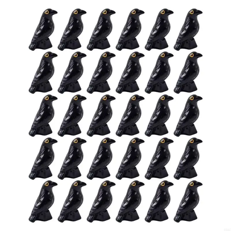 2025 New Eerie Lovely Rosin Crow Figurine Halloween Craft Set Customizable Art Deck For Celebratory Displays