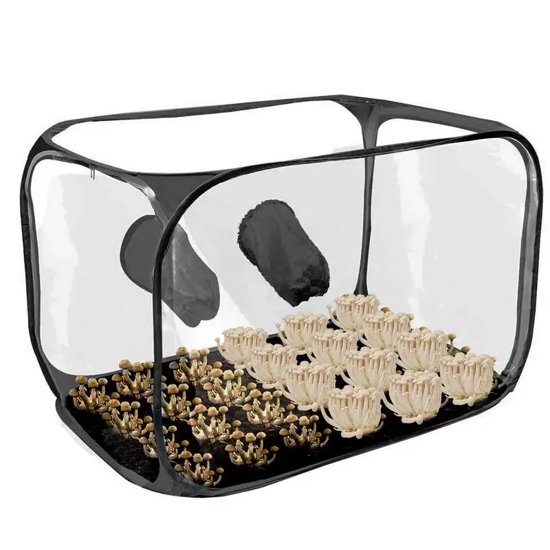 

1pc PVC Mushroom Growing Bag Tent Portable Foldable Static Air Box Gardening Supplies Mushroom Growing Container Garden Supplie