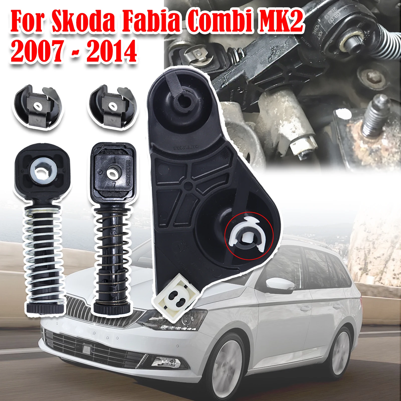 

For Skoda Fabia Combi MK2 Relay Lever Bowden Cable Catch Lock Washer Set Gear stick Selector Shifter Linkage End Replacement