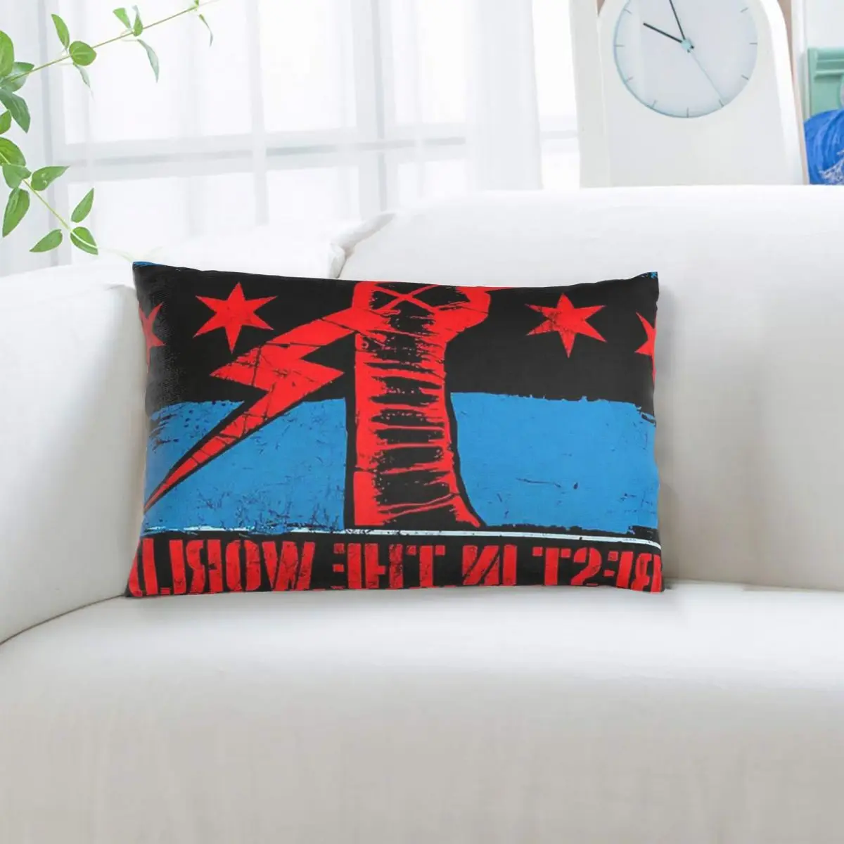 Funda de almohada rectangular CM Punk WWE, funda de cojín decorativa para dormitorio, cama, hogar, almohada cómoda