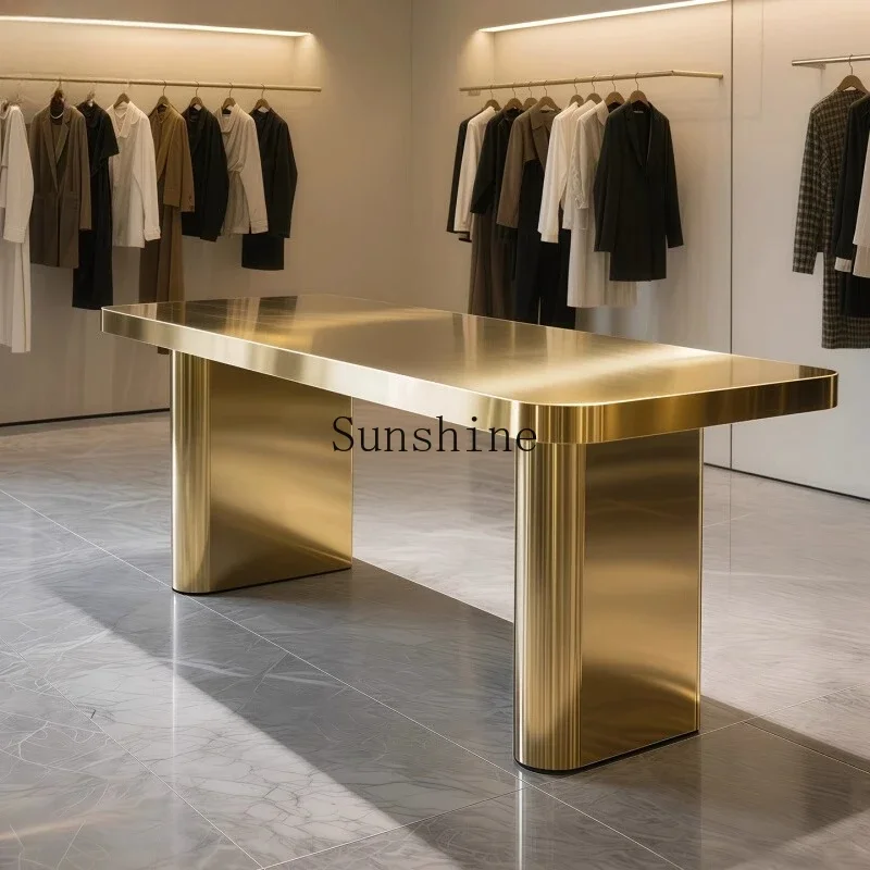 Clothing store Nakajima display table Stainless steel titanium shopping mall decoration ornament display water table  FT