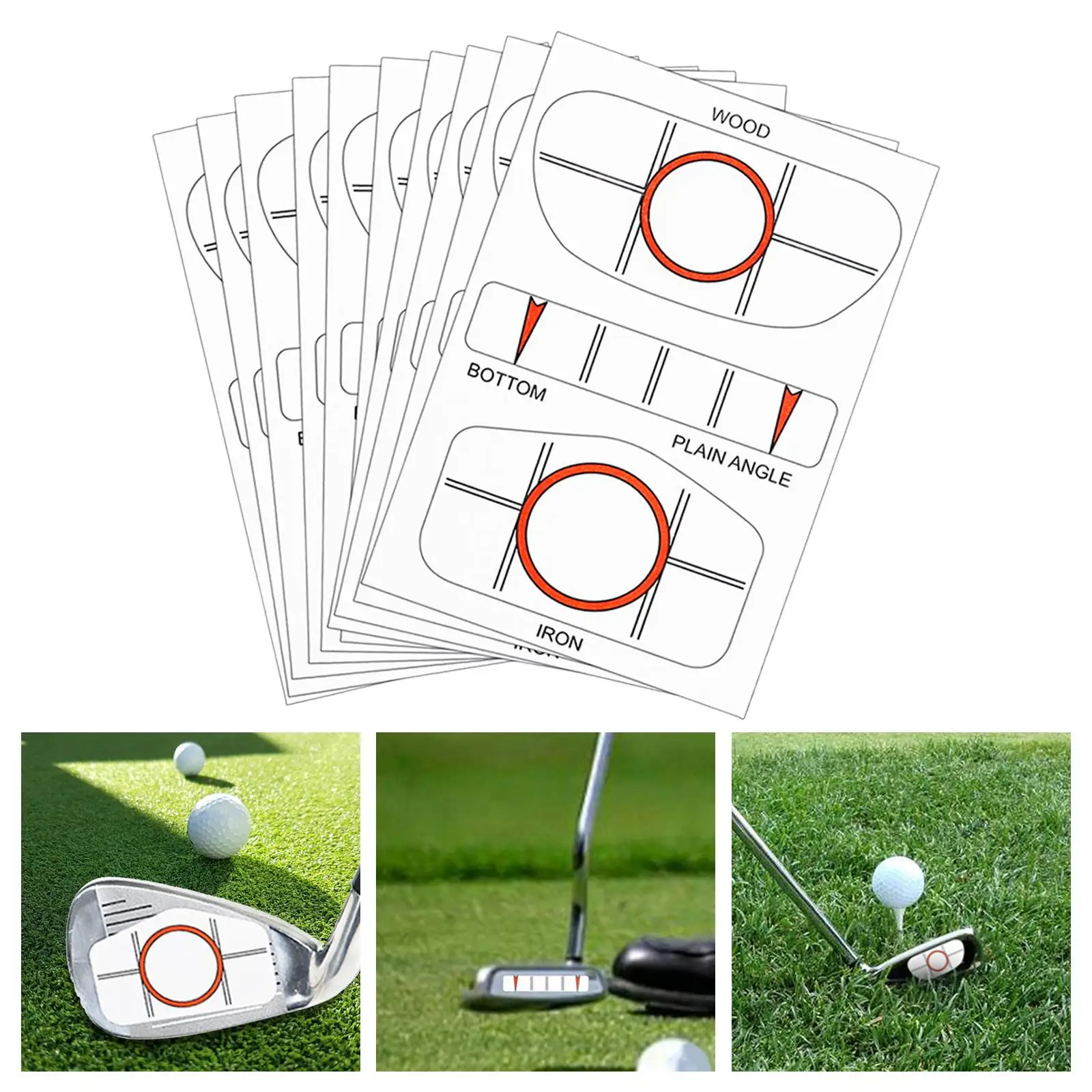 

Remarkable Golf Club Impact Labels Waterproof Accessories Golf Swing Irons Impact Swing 10 Piece for Home Indoors Office Women