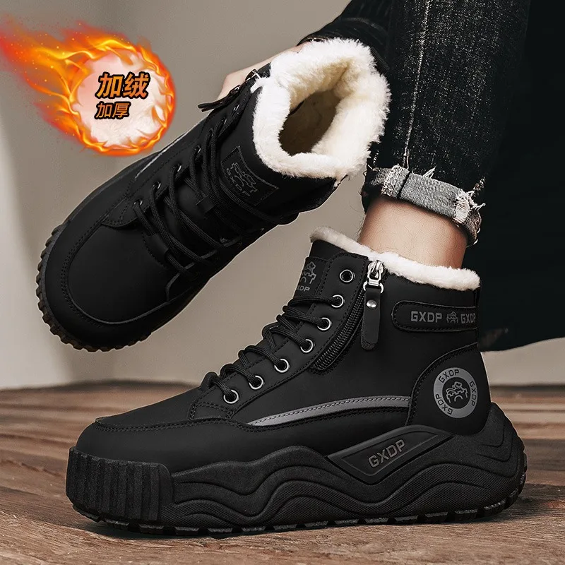 

Winter Men's Warm Snow Boots Men Fashion Comfort Works Boots Cold-proof Non Slip Outdoor Hiking Men's Sneakers Botas Para Hombre